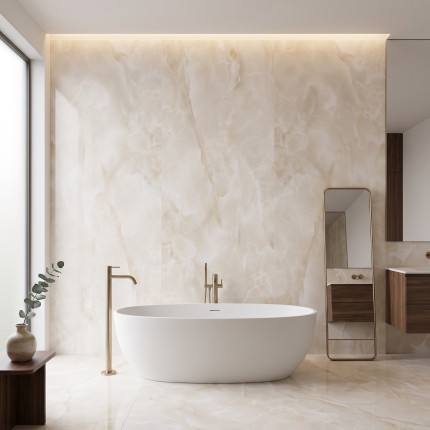 Керамогранит ONICE BIANCO EXTRA lucidato shiny 1500x3000