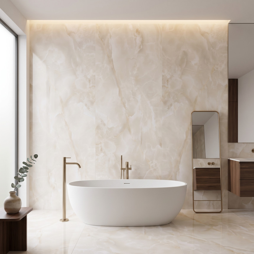 Керамогранит ONICE BIANCO EXTRA lucidato shiny 1500x3000