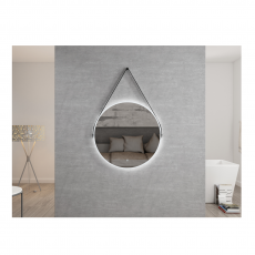 Зеркало с подсветкой на ремне Minotti Aneto DA800 Black