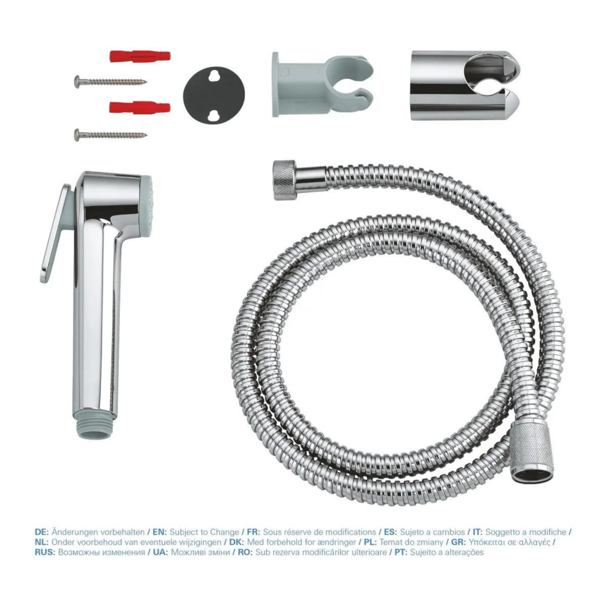 26354000 Набор для гигиенического душа GROHE Tempesta-F, металлический шланг 1250 мм, хром