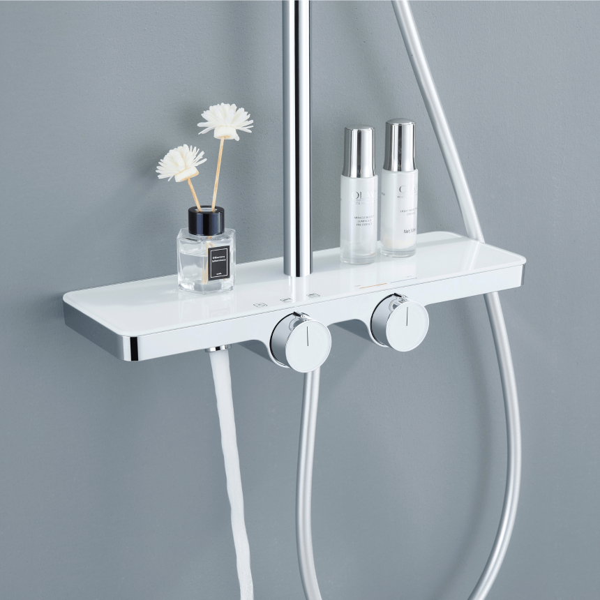 Душевая система наружного монтажа Minotti Smart Chrome (полка ...