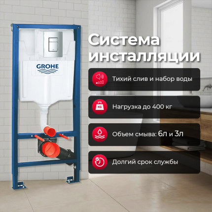 Инсталляция Grohe c унитазом Minotti Italy