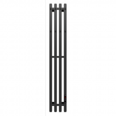 Полотенцесушитель электрический Лео Квадро Гранд 4 120, 140 вт(К-ЖК панель, Справа, Черный Матовый)