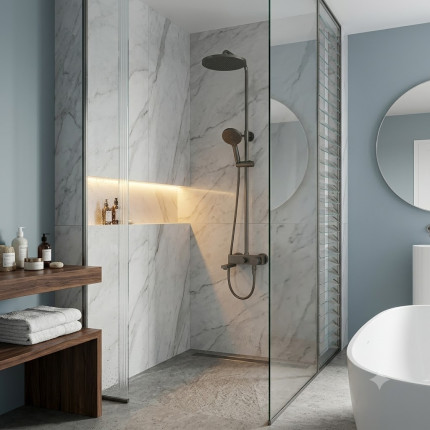 Душевая система c изливом для ванны Minotti Classic Gun Metal