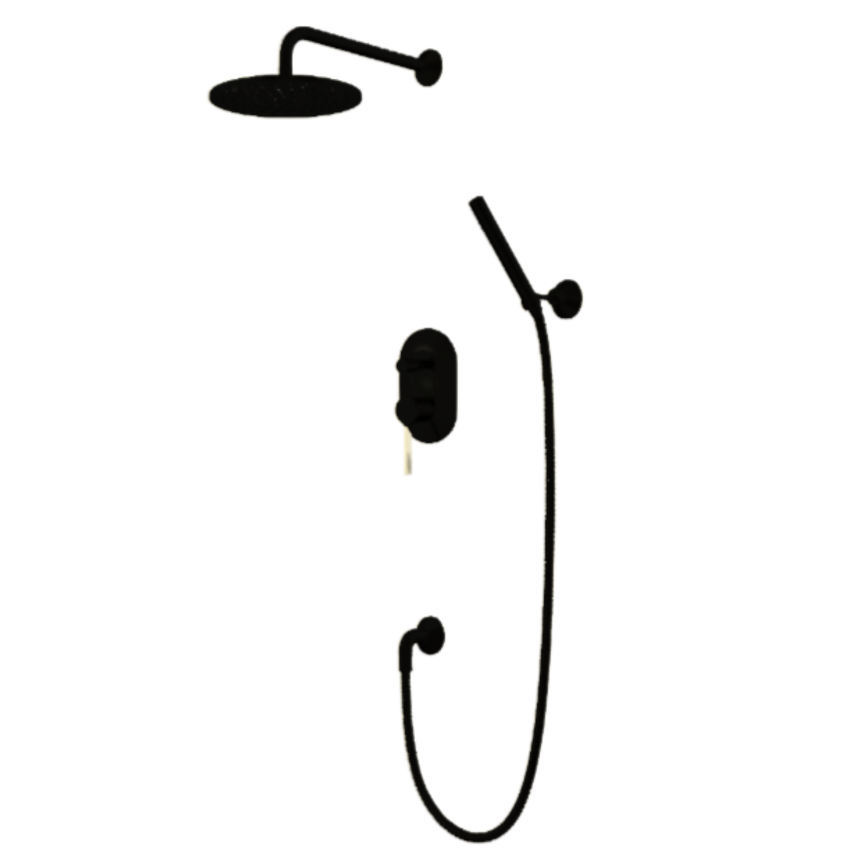 Душевая система скрытого монтажа Minotti Unico Black