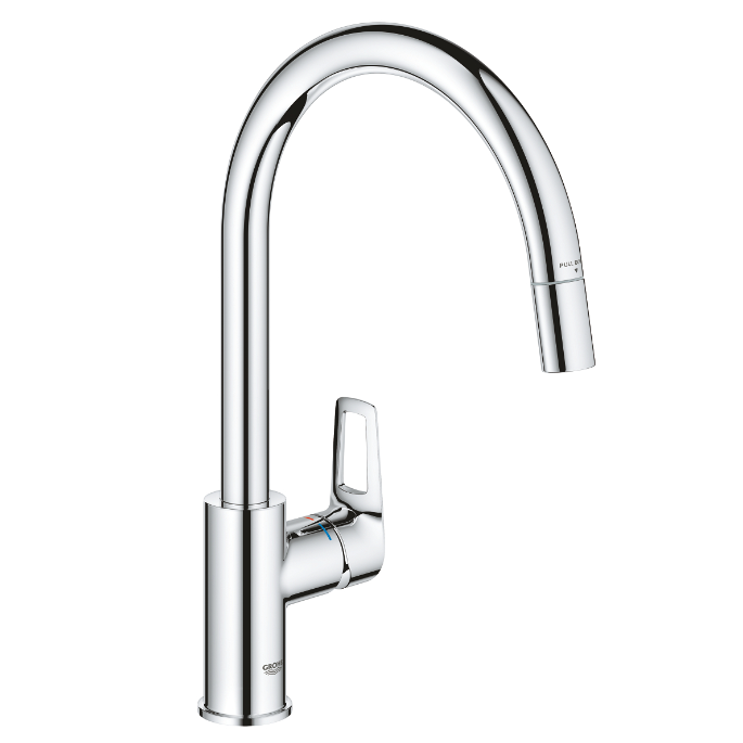 30543000 Смеситель для мойки GROHE BauLoop New с выдвижной лейкой, хром