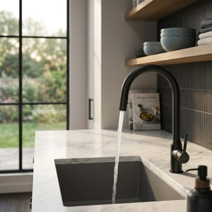 Смеситель для кухни с фильтром Minotti Unico Black