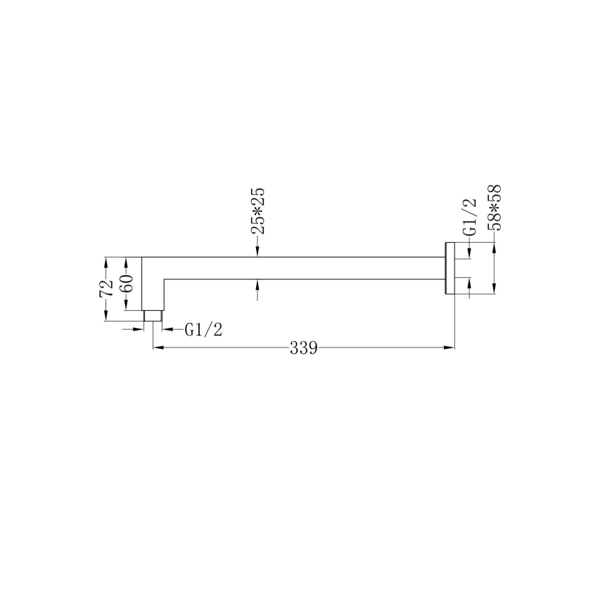 Душевая система скрытого монтажа Minotti Style Cube chrome