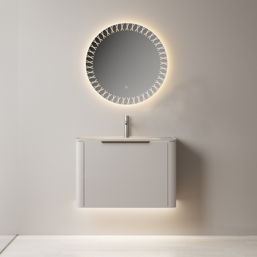 Тумба для ванной комнаты в комплекте с раковиной Minotti Base 80см