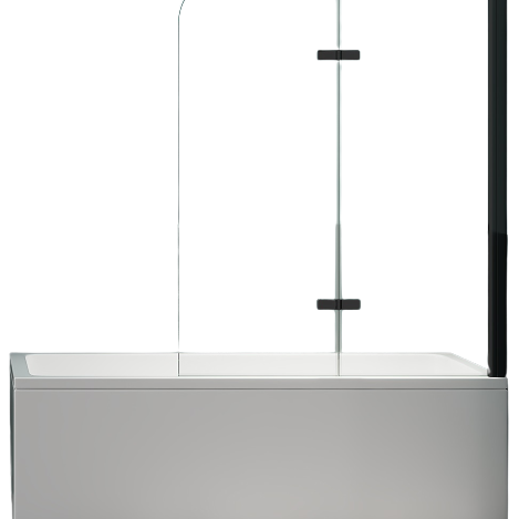 Шторка для ванны Minotti Classic двойная 1200*1400 black