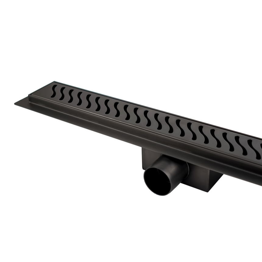 67102960 Душевой трап из нержавеющей стали SS304 боковой Asua armatur GRIT 600*70*67mm графит