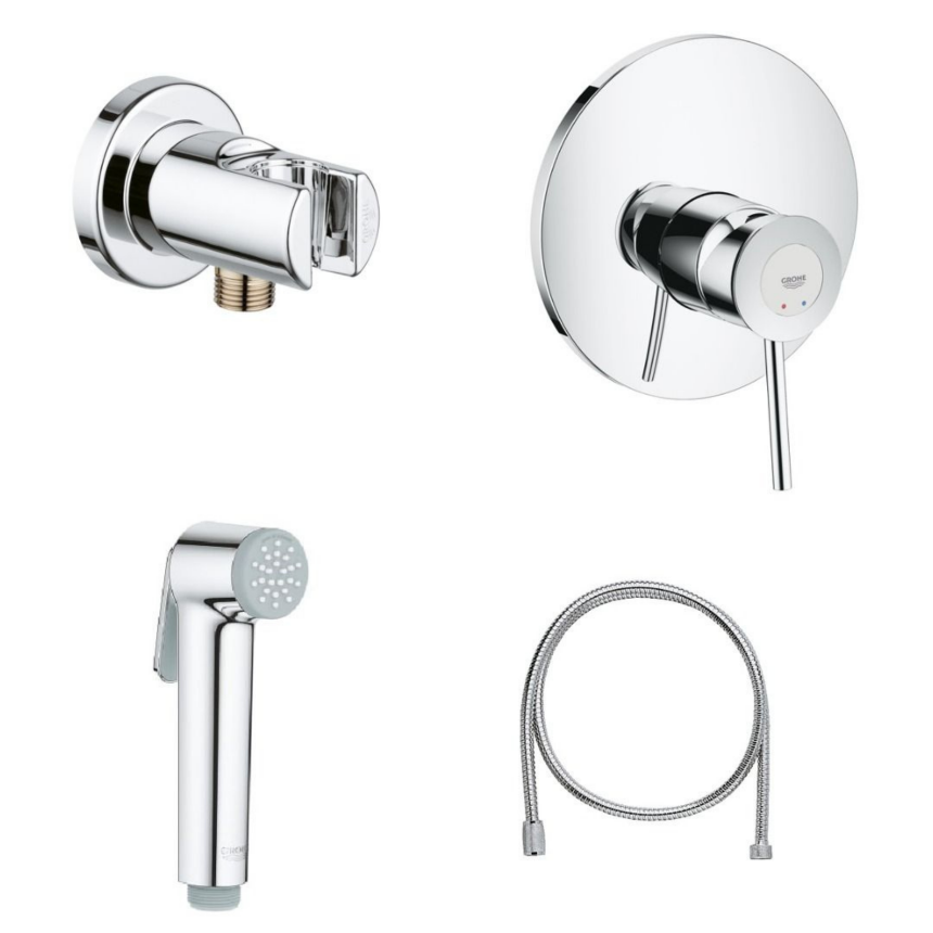 124434 *Набор с гигиеническим душем GROHE BauClassic, хром