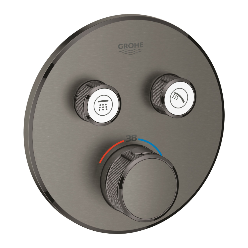 29119AL0 *Внешняя часть смесителя GROHE Grohtherm SmartControl на 2 выхода, темный графит матовый