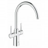 30189000 Смеситель для мойки GROHE Ambi с двумя рукоятками, высокий излив, хром