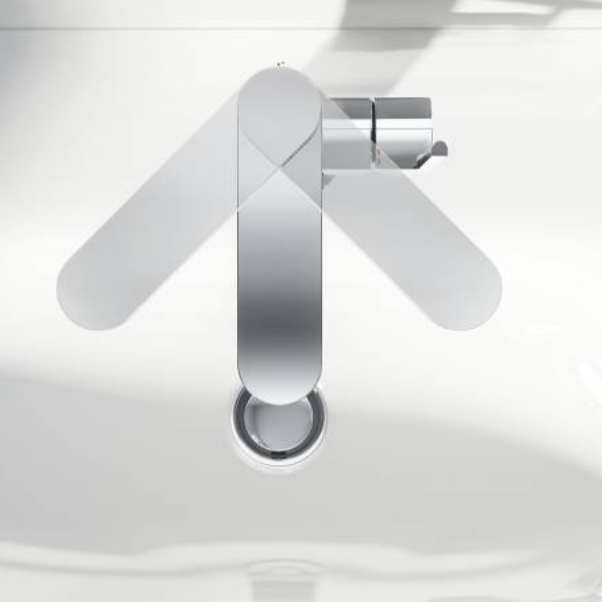 23851003 Смеситель для раковины GROHE Plus с донным клапаном, поворотный излив, L-Size, хром