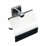 Бумагодержатель с крышкой LUSSO chrome Cube