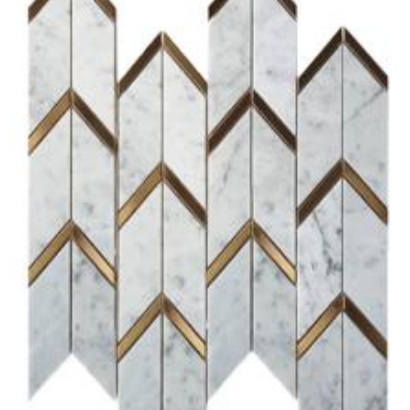 Тас мозаика LSM2017 polish stone with metal 305*325