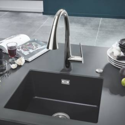 32294002 Смеситель для мойки GROHE Zedra с выдвижной лейкой, хром