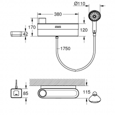 1050740000 Стартовый набор для душа GROHE Purefoam, белый