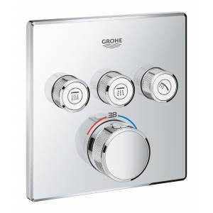 29126000 *Внешняя часть смесителя GROHE Grohtherm SmartControl на 3 выхода, хром