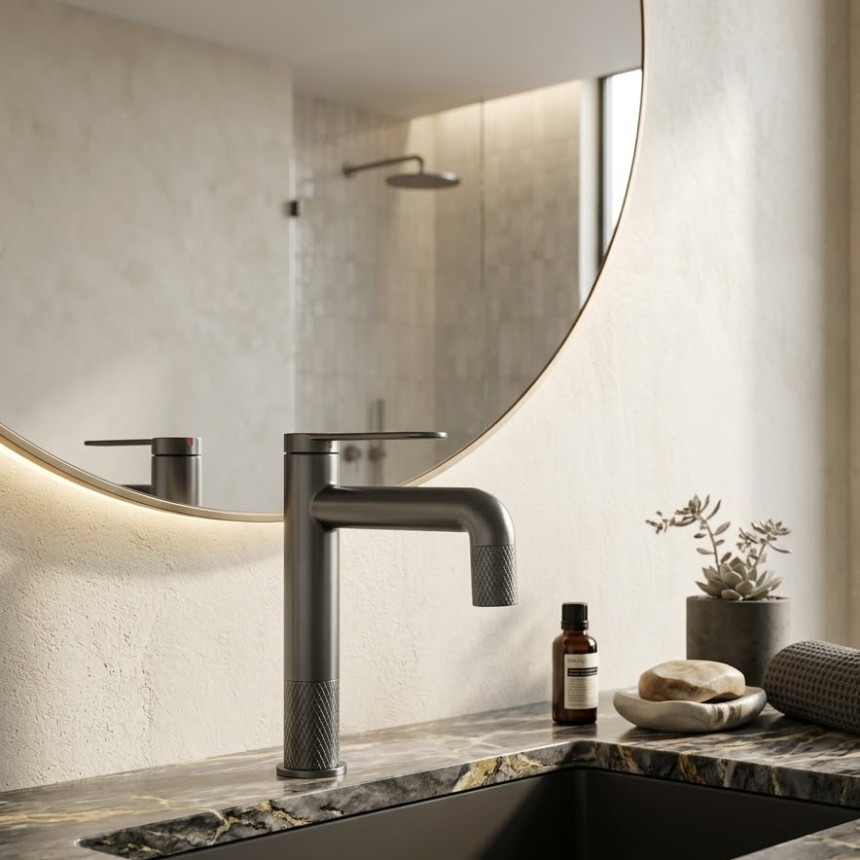 Смеситель для раковины M-size Minotti Capri gun metal