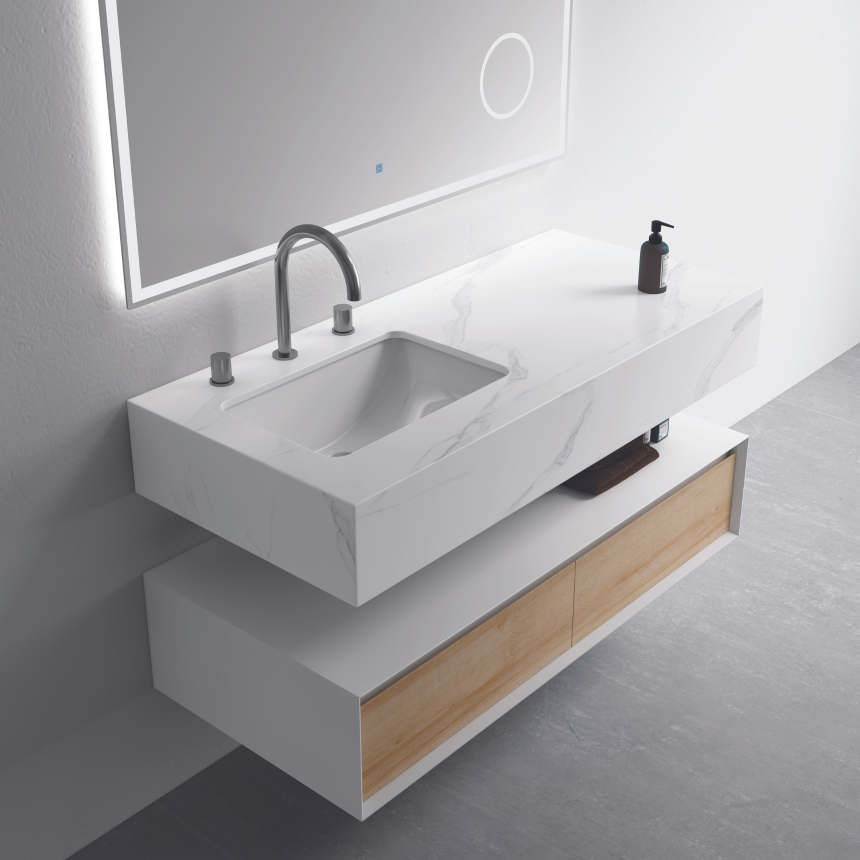 Комплект тумбы со столешницей для ванной комнаты Minotti Avanti 120см ...
