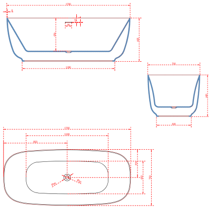 Отдельностоящая ванна Minotti Sophia 170*75