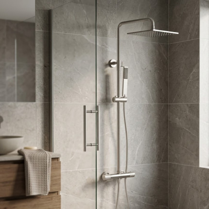 Душевая система c термостатом Minotti Style brushed nickel