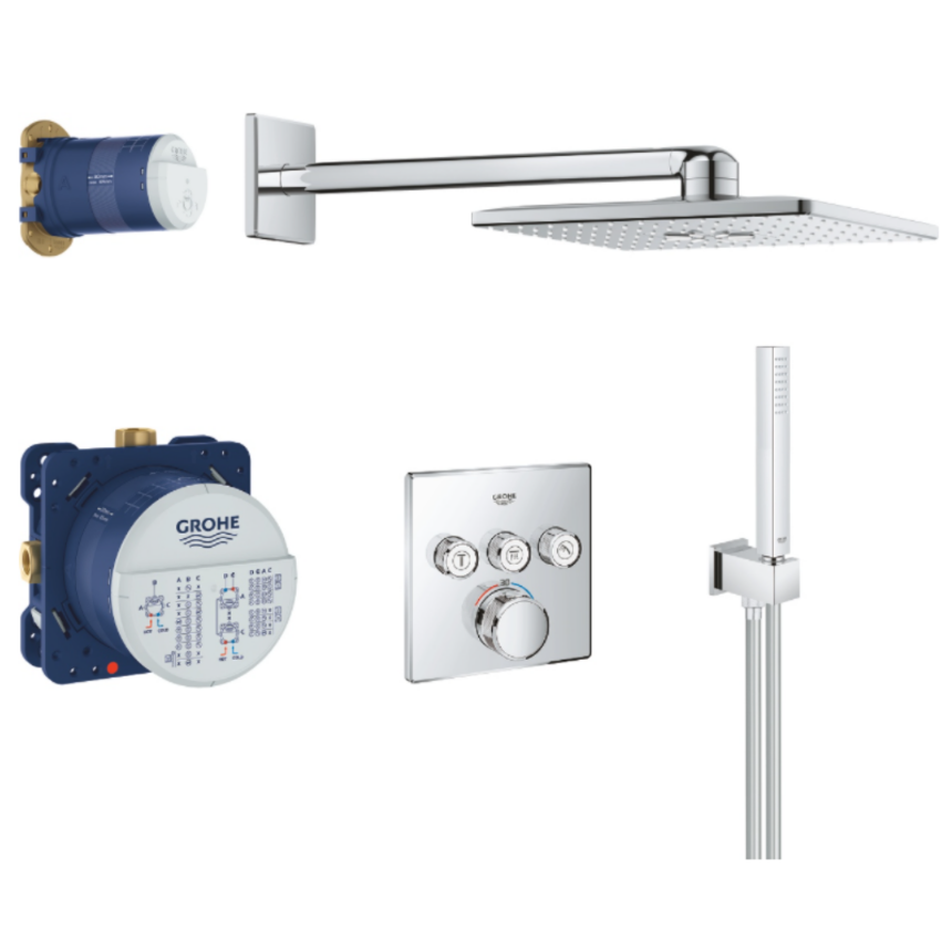 34706000 *Набор для комплектации душа GROHE SmartControl CUBE 310, хром