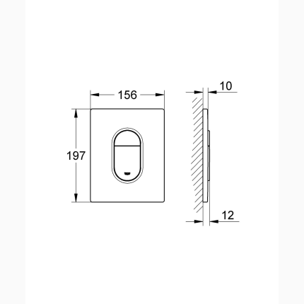 36501000 GROHE Rapid SL,5-1,Инсталляция с подвесным унитазом Euro ceramic, панель Arena Cosmopolitan