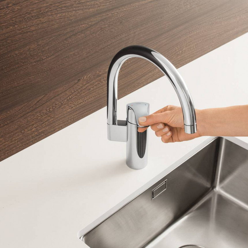 33202003 Смеситель для мойки GROHE Eurosmart 2021 однорычажный, хром