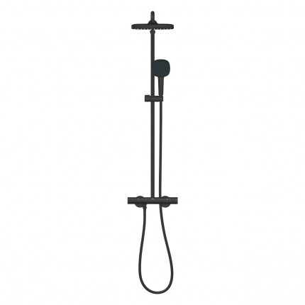 266892431 *Душевая система GROHE Tempesta System 250 CUBE с термостатом, черный матовый