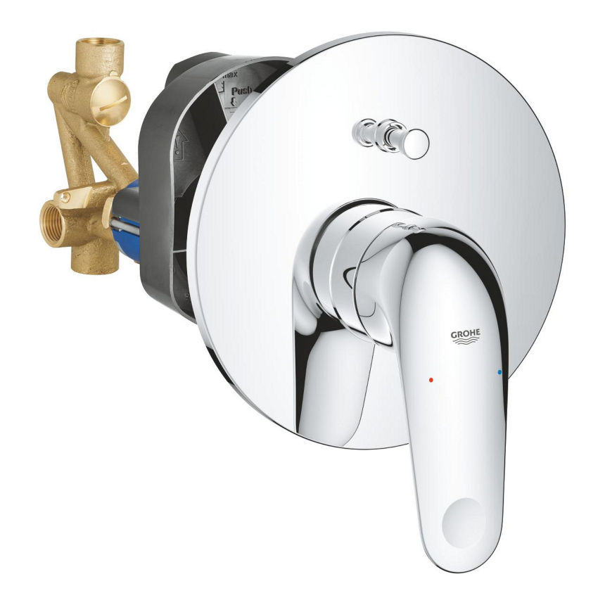 32747001 Смеситель для ванны скрытого монтажа GROHE EuroEco, готовый комплект, хром