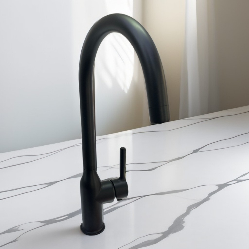 Смеситель для кухни с фильтром Minotti Unico Black