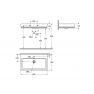 3946900H Раковина GROHE Cube Ceramic, подвесная 80 см, альпин-белый