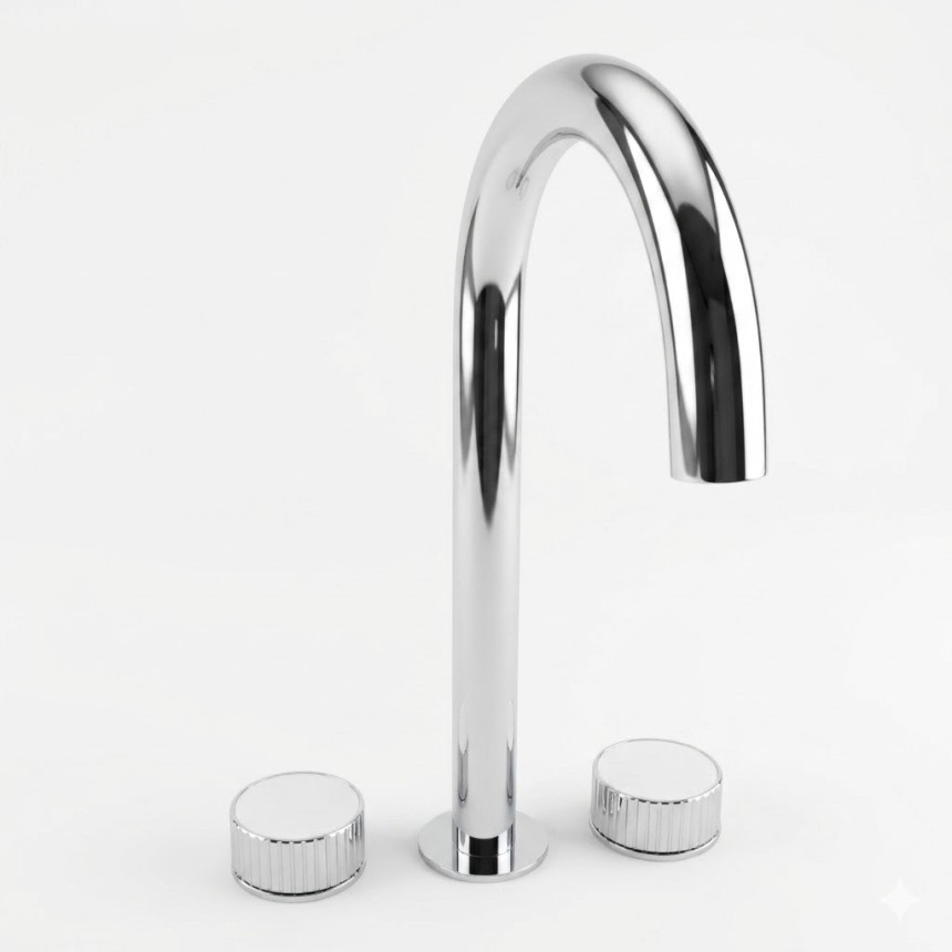 Смеситель для раковины на три отверстия Minotti Elegante Chrome