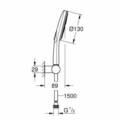 26580000 Rainshower Smartactive 130 Душевой набор, 3 режима струи