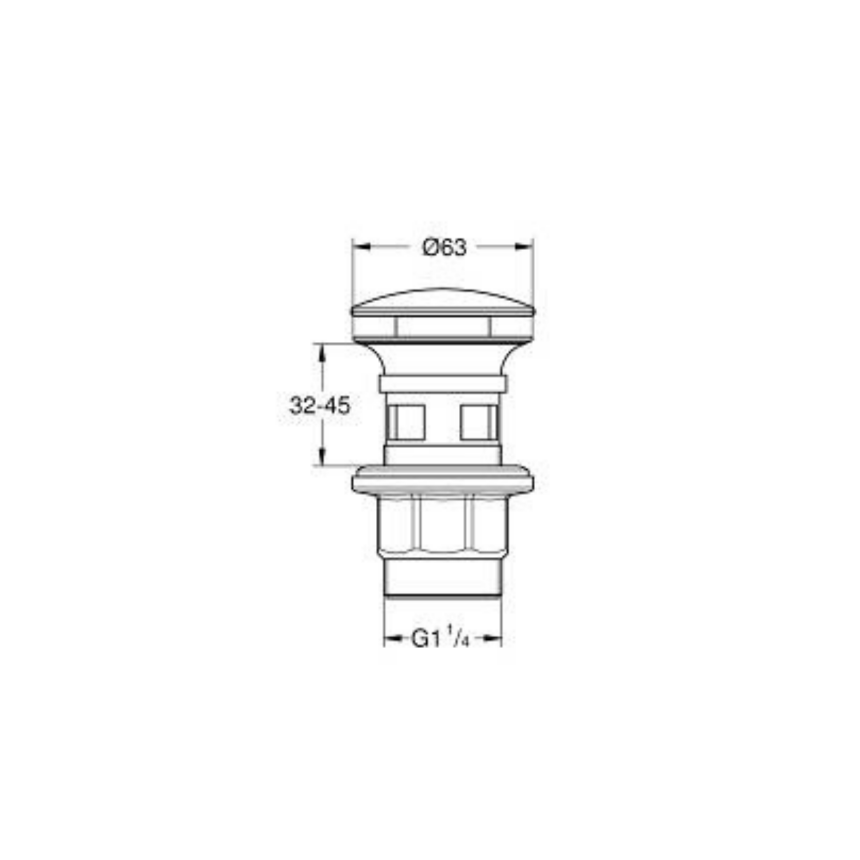 40824000 *Универсальный нажимной донный клапан GROHE, хром