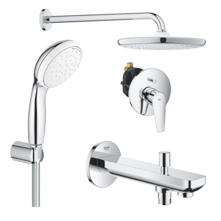 1000190 *Набор для комплектации душа GROHE BauEdge 250, хром