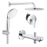 1000190 *Набор для комплектации душа GROHE BauEdge 250, хром