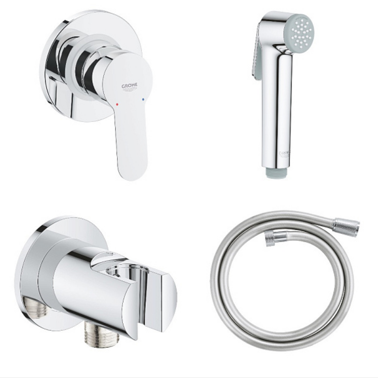 129188 *Гигиеналық душы бар жиынтық GROHE BauEdge, хром
