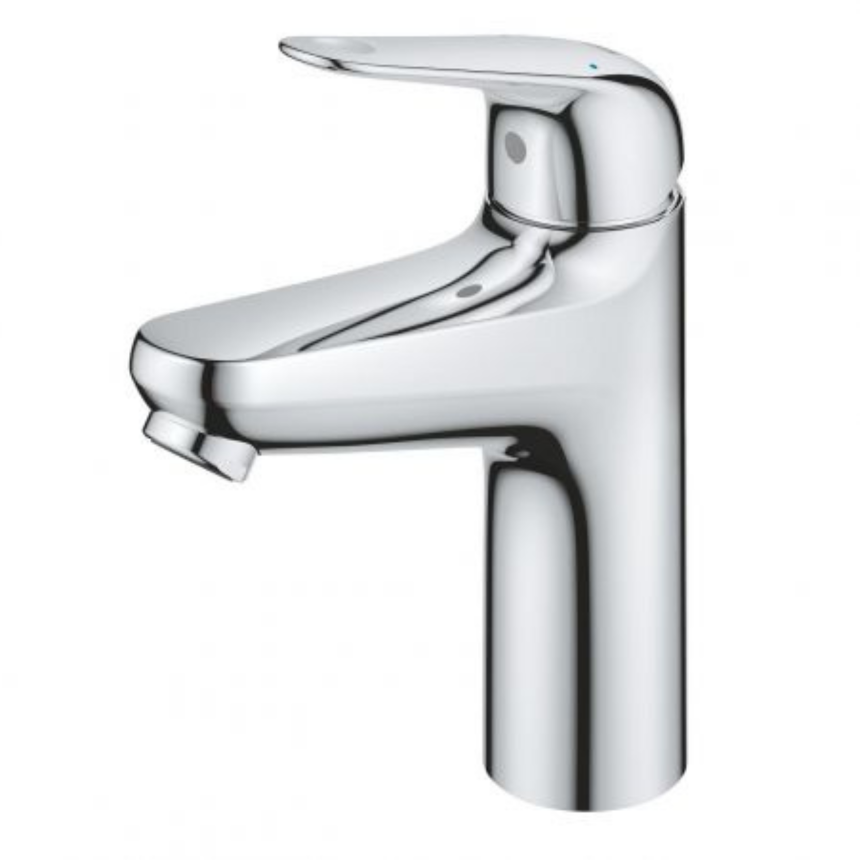 24267001 *Смеситель для раковины GROHE EuroEco c нажимным донным клапаном, M-size, хром