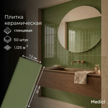 Керамическая плитка M75306D olive green glossy