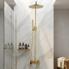 Душевая система c изливом для ванны Minotti Classic Champagne Gold