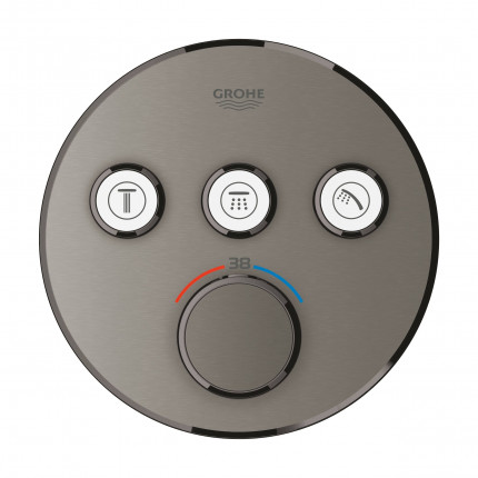 29121AL0 *Внешняя часть смесителя GROHE Grohtherm SmartControl на 3 выхода, темный графит матовый