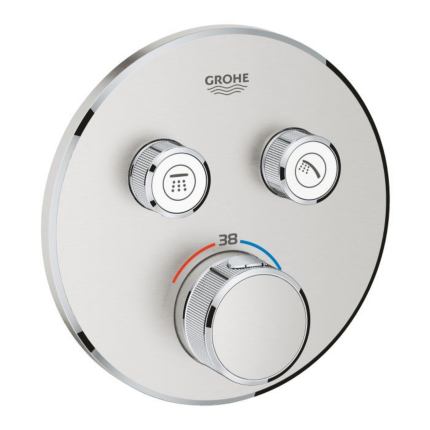 29119DC0 *Внешняя часть смесителя GROHE Grohtherm SmartControl на 2 выхода. суперсталь