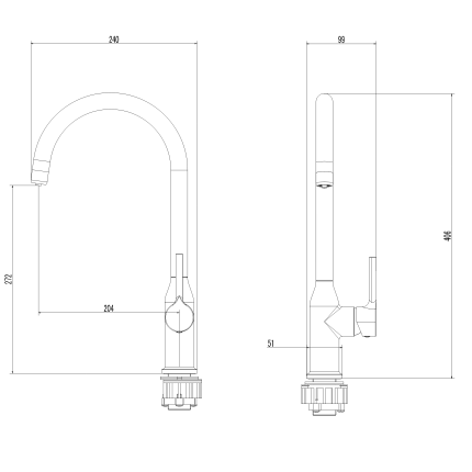 Смеситель для кухни с фильтром Minotti Unico Black
