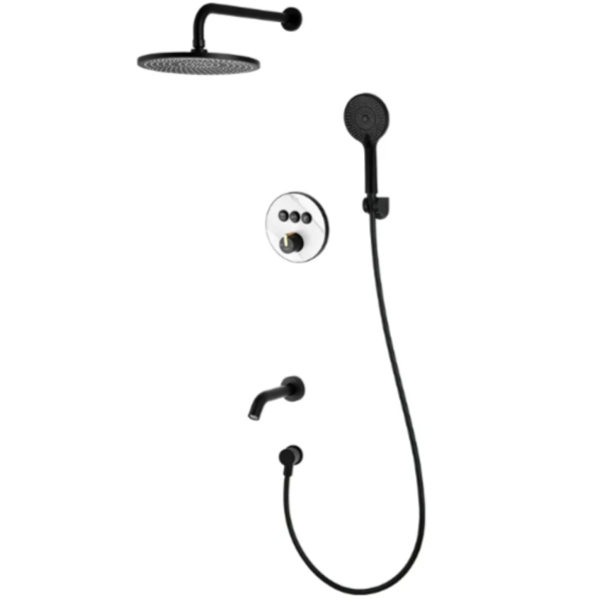 Душевая система скрытого монтажа Minotti Elegante Black купить в ...