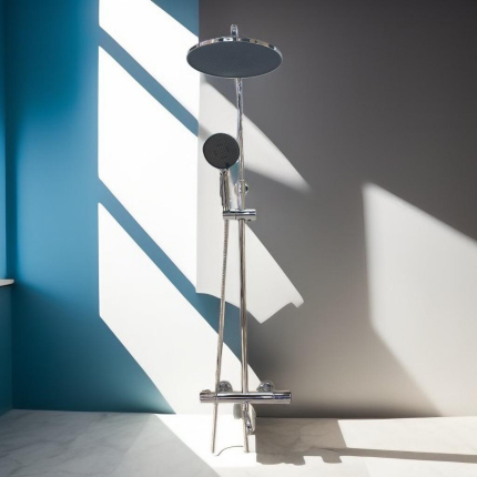 Душевая система c изливом для ванны термостат Minotti  Avanti Chrome