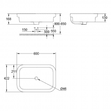 39124001 Раковина GROHE Eurocosmo 60 см, отдельностоящая, альпин-белый